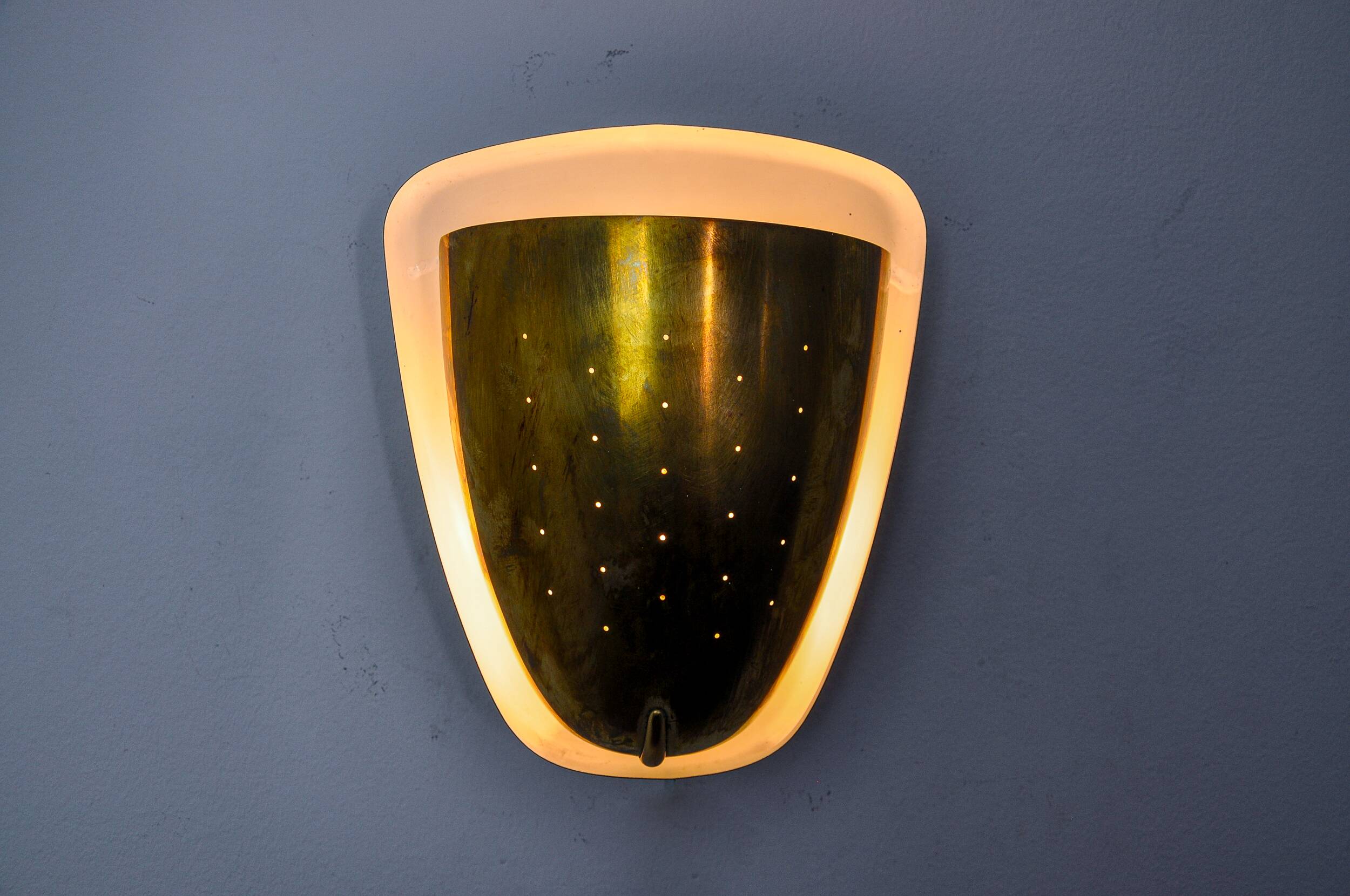 Regency brass wall light, Italy, 1970