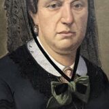 Tableau huile sur toile XIX portrait Chevalier d’Eon