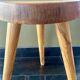 Pair of wooden tripod stools