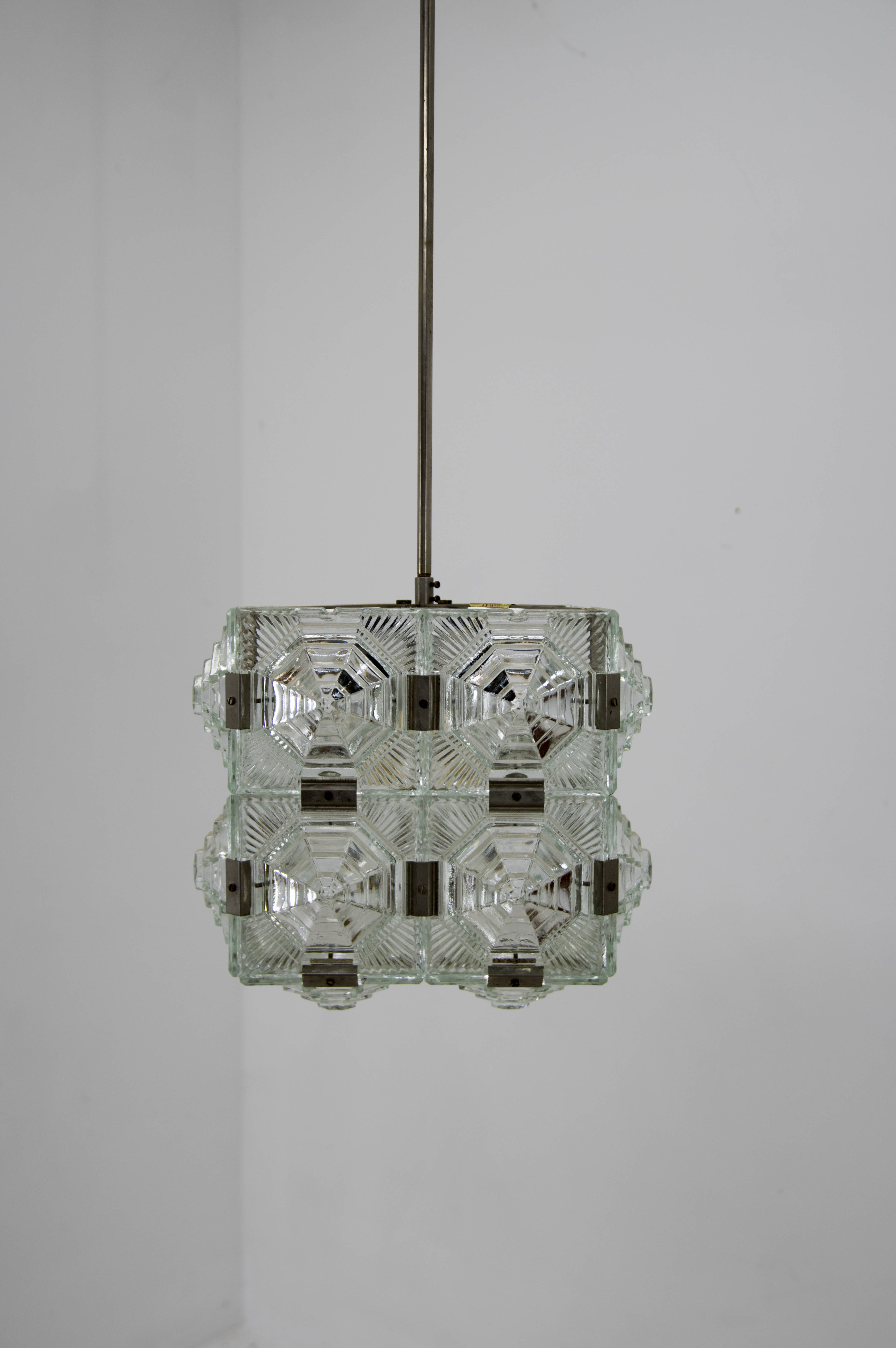 Set of Two Glass Pendant by Kamenicky Senov, 1960s