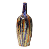 Multicolored vase M.Pussiaux
