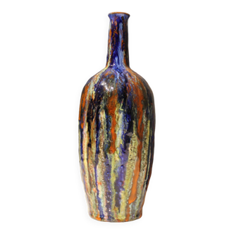 Multicolored vase M.Pussiaux
