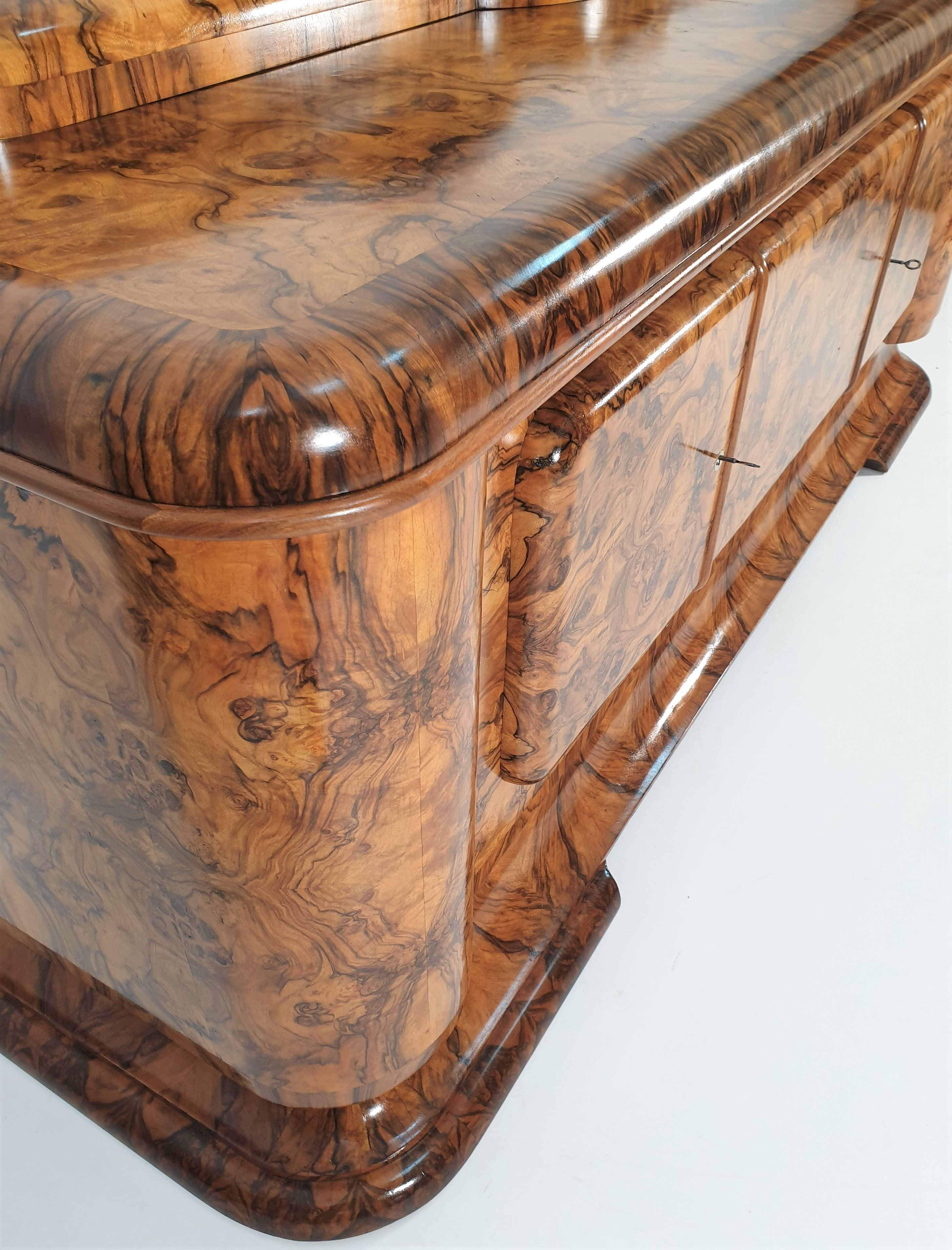 Art Deco Walnut Veneer Buffet, 1940s
