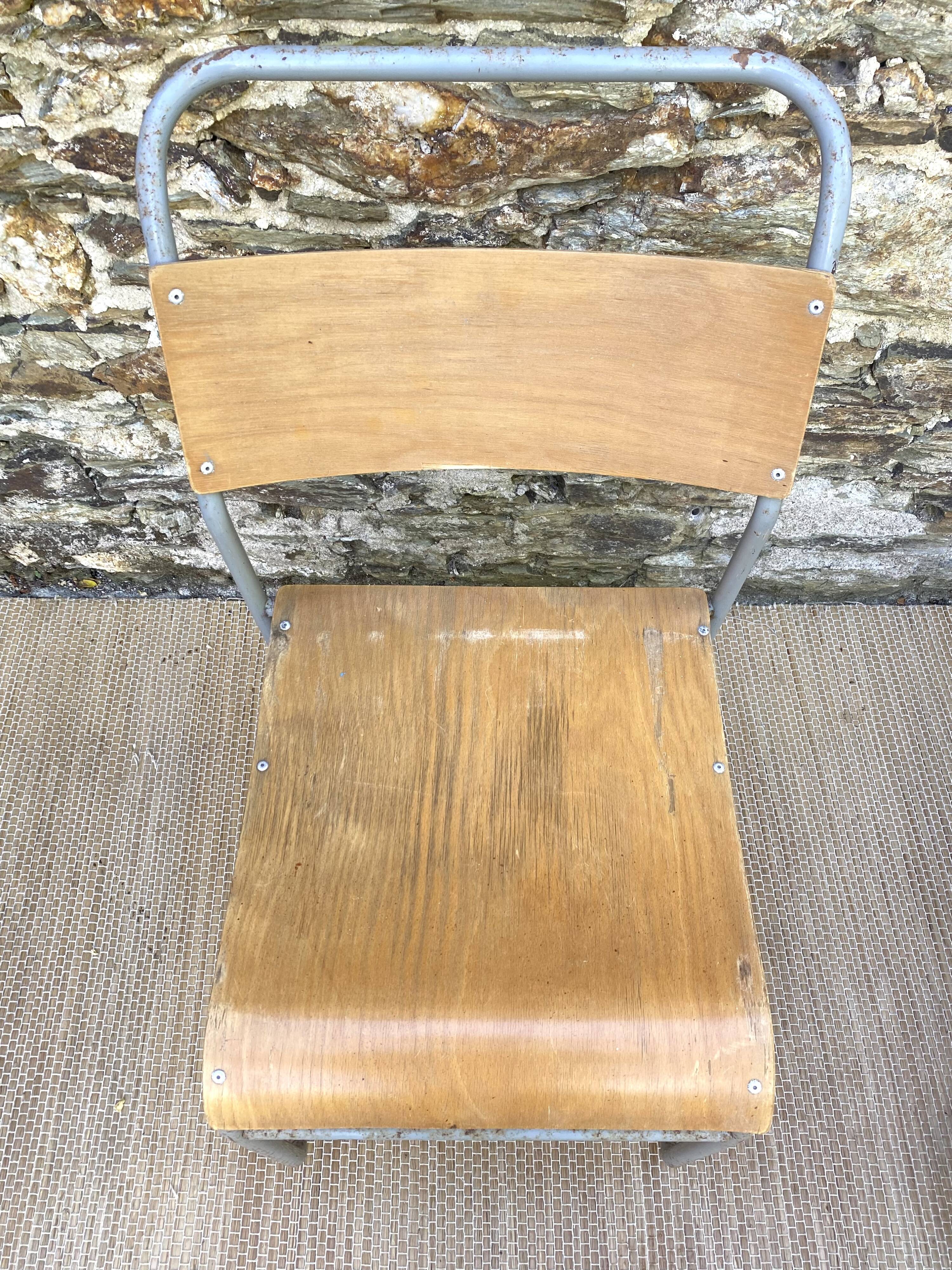 Remploy English industrial sled chairs from the 50s and 60s