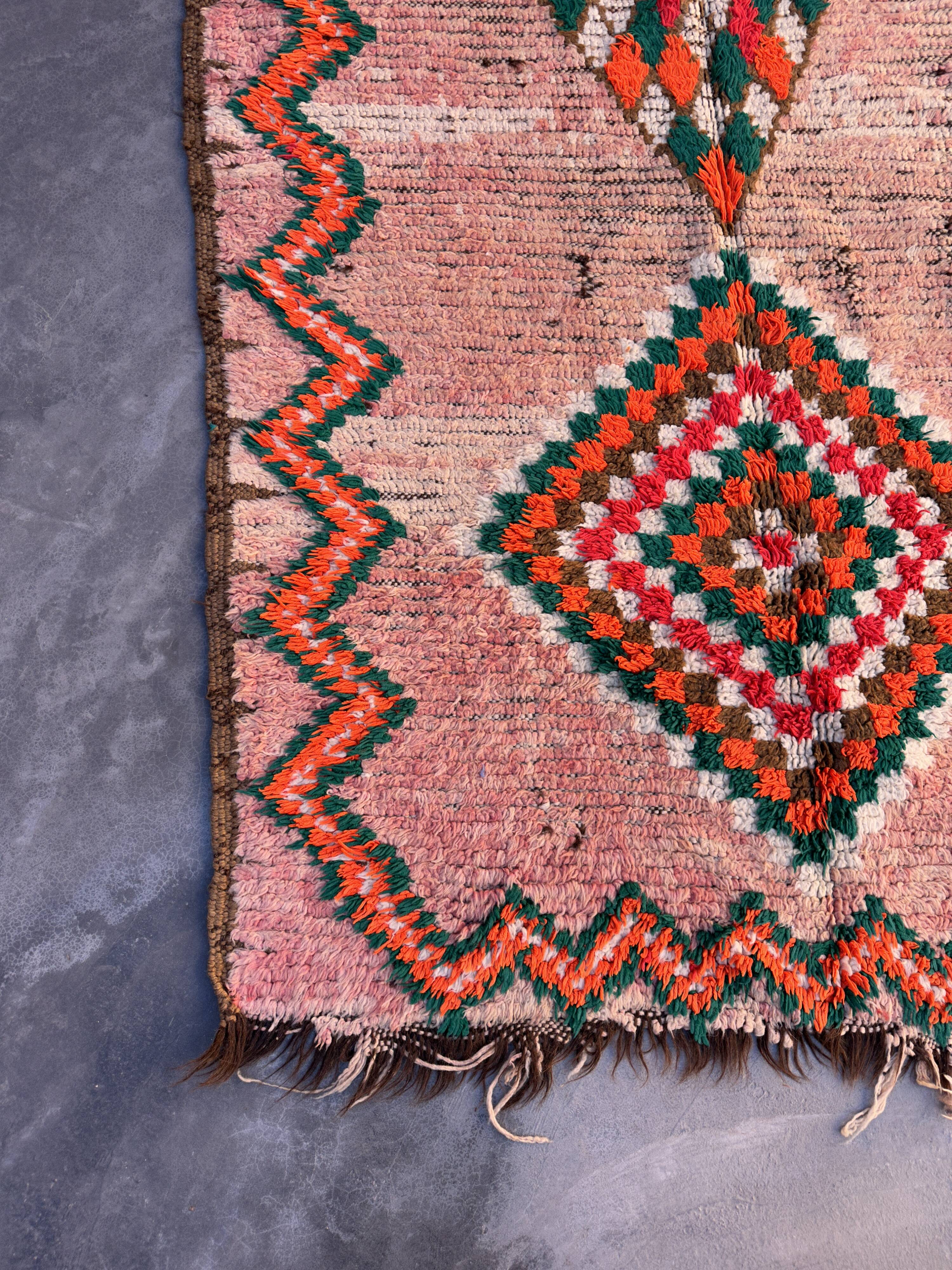 Colorful Boujad Moroccan rug - 121 x 290 cm