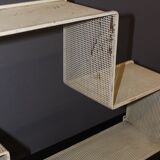 Dedal shelf by Mathieu Matégot in perforated iron