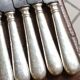 12 large silver-plated metal knives by Christofle 1860 monogrammed Palace Arcachon