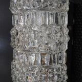 Transparent worked glass sconce from the 1950s