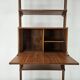 1960s teak floor/sky bookcase with shelves and compartment