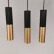 3 cylinder-shaped pendant lights from Creativ Cables (Turin, Italy)