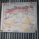 School map Vidal 11 bis Algeria and Tunisia