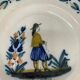 Old pair plates Breton HR Quimper early nineteenth