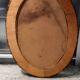 Miroir ovale en osier tressé vintage