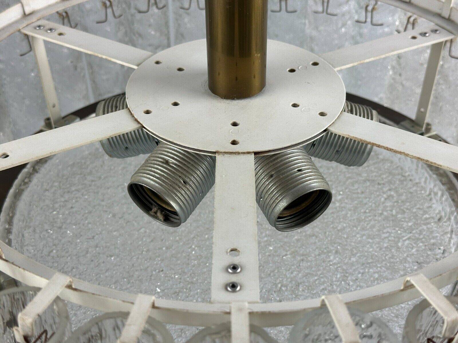 60s 70s chandelier ceiling lamp Doria Leuchten Germany Ice glass design