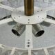 60s 70s chandelier ceiling lamp Doria Leuchten Germany Ice glass design