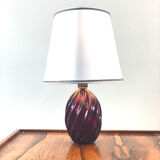 Murano red glass lamp for Venini