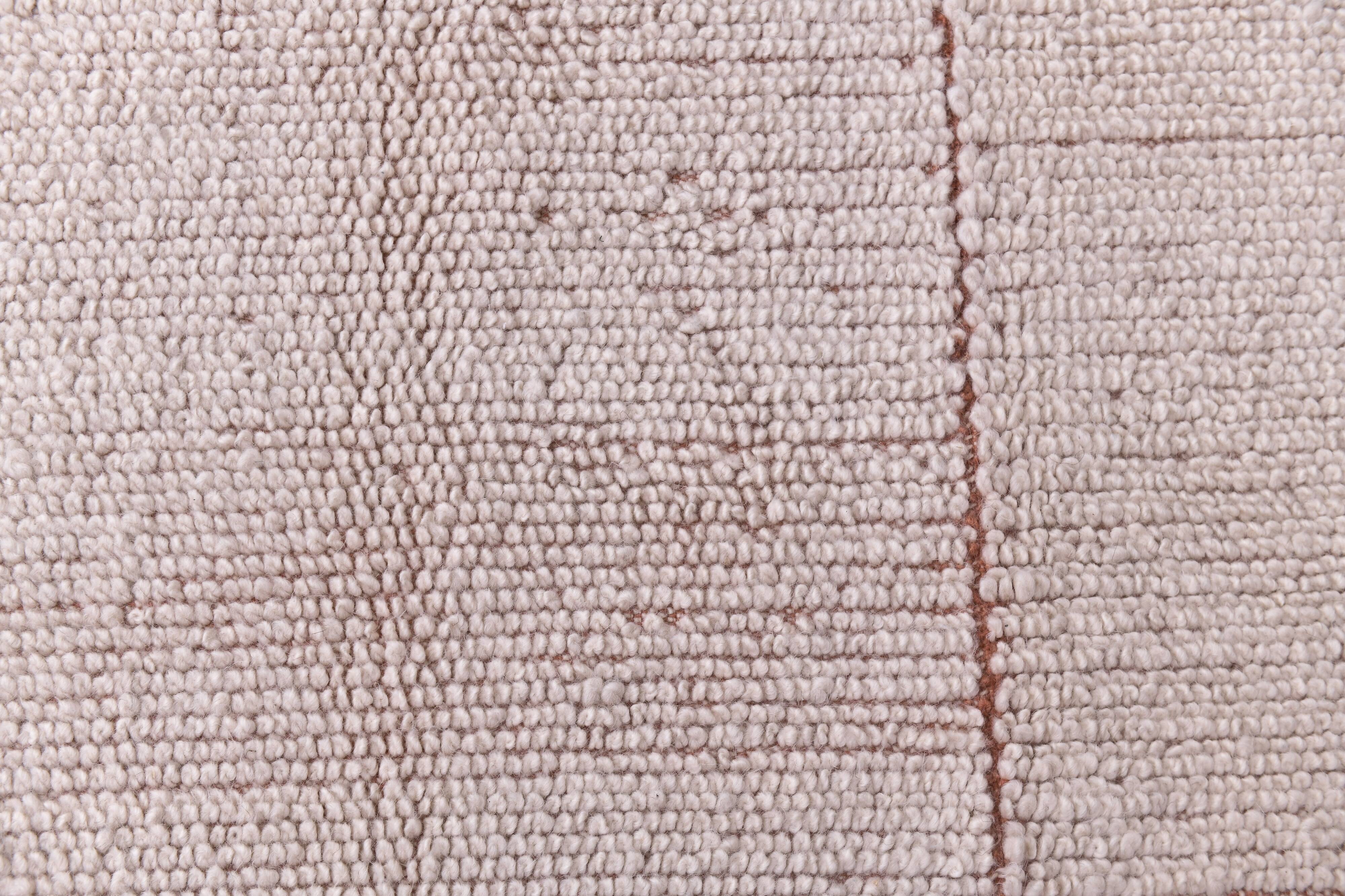 Wool Shaggy rug 200x300 cm , Hand made wool apricot orange carpet