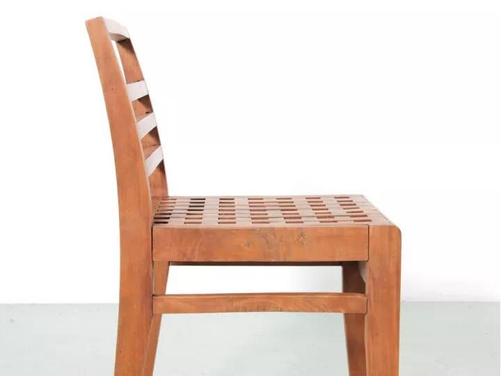 Paire de chaises caillebotis modèle 103, 1941, René Gabriel