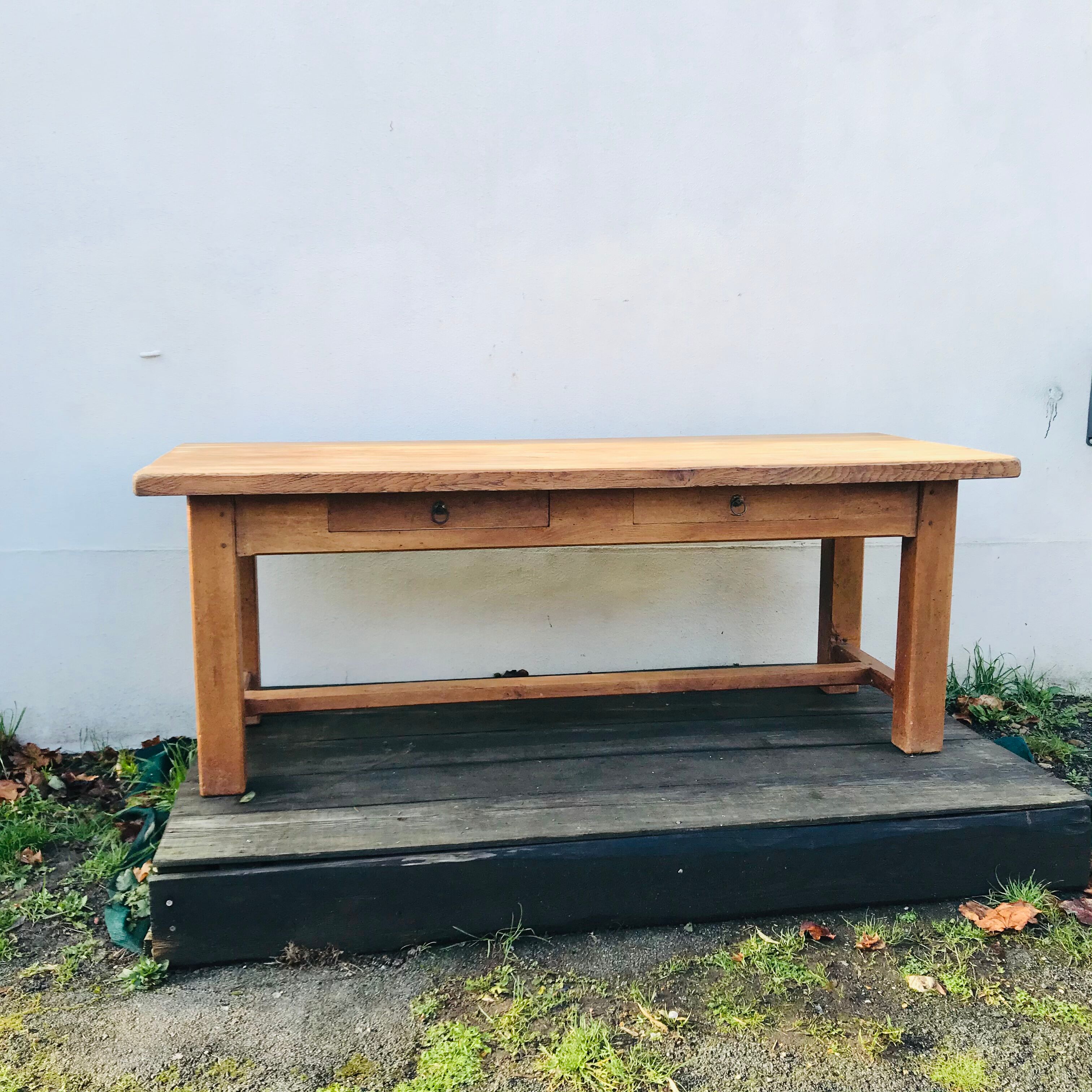 Massive old oak farm table