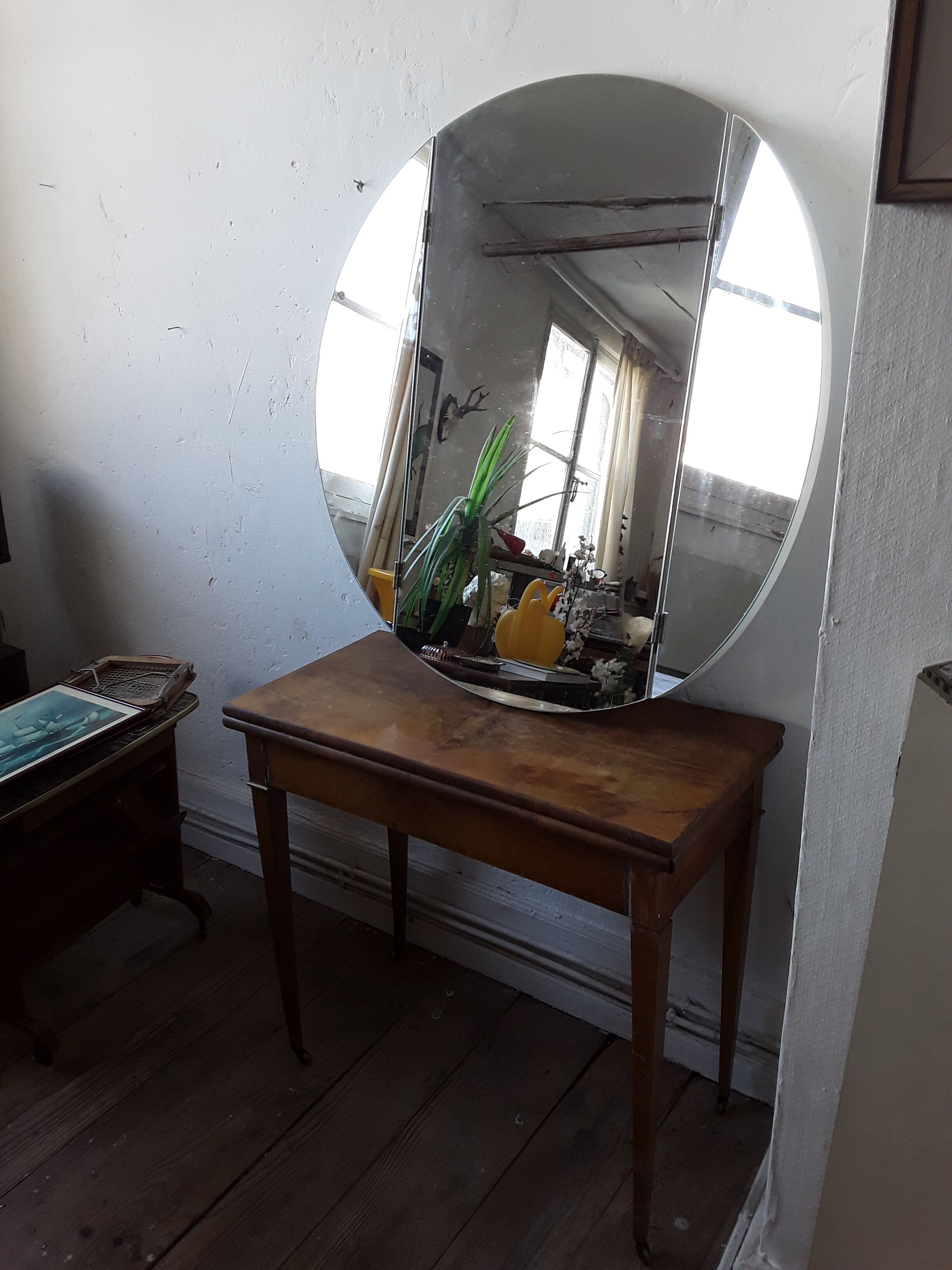 Vintage 70s round triptych 93cm