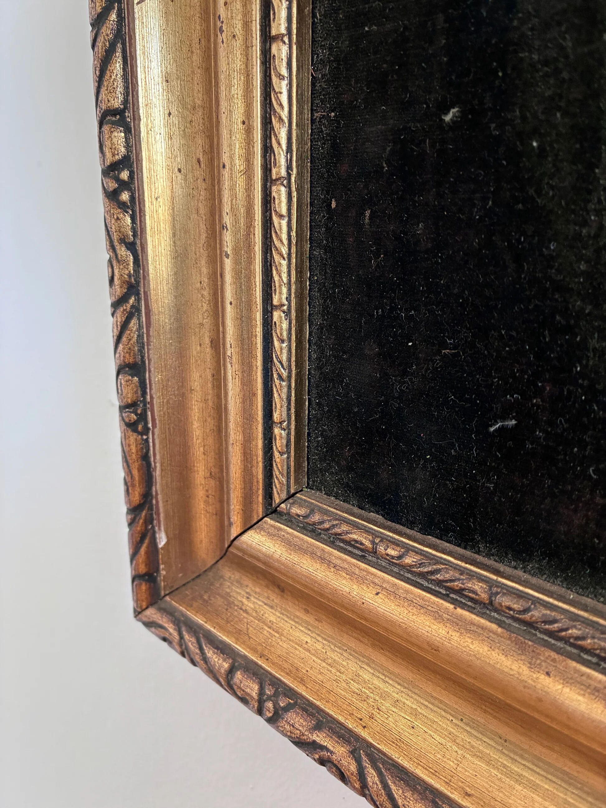 Vintage original velvet flower oil painting, pink flower still life art