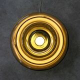 Lampe de table vintage italienne Cascade en verre fumé, années 1970