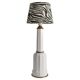 White Opaline Glass & Brass Heiberg Table Lamp, Denmark, Mid-19th century