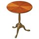 Antique wooden and brass side table, 19th century.