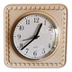 Vintage ceramic clock square silent wall clock "Quarz caramel"