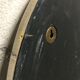 Gold brass oval mirror with vintage beaded décor 37x59cm