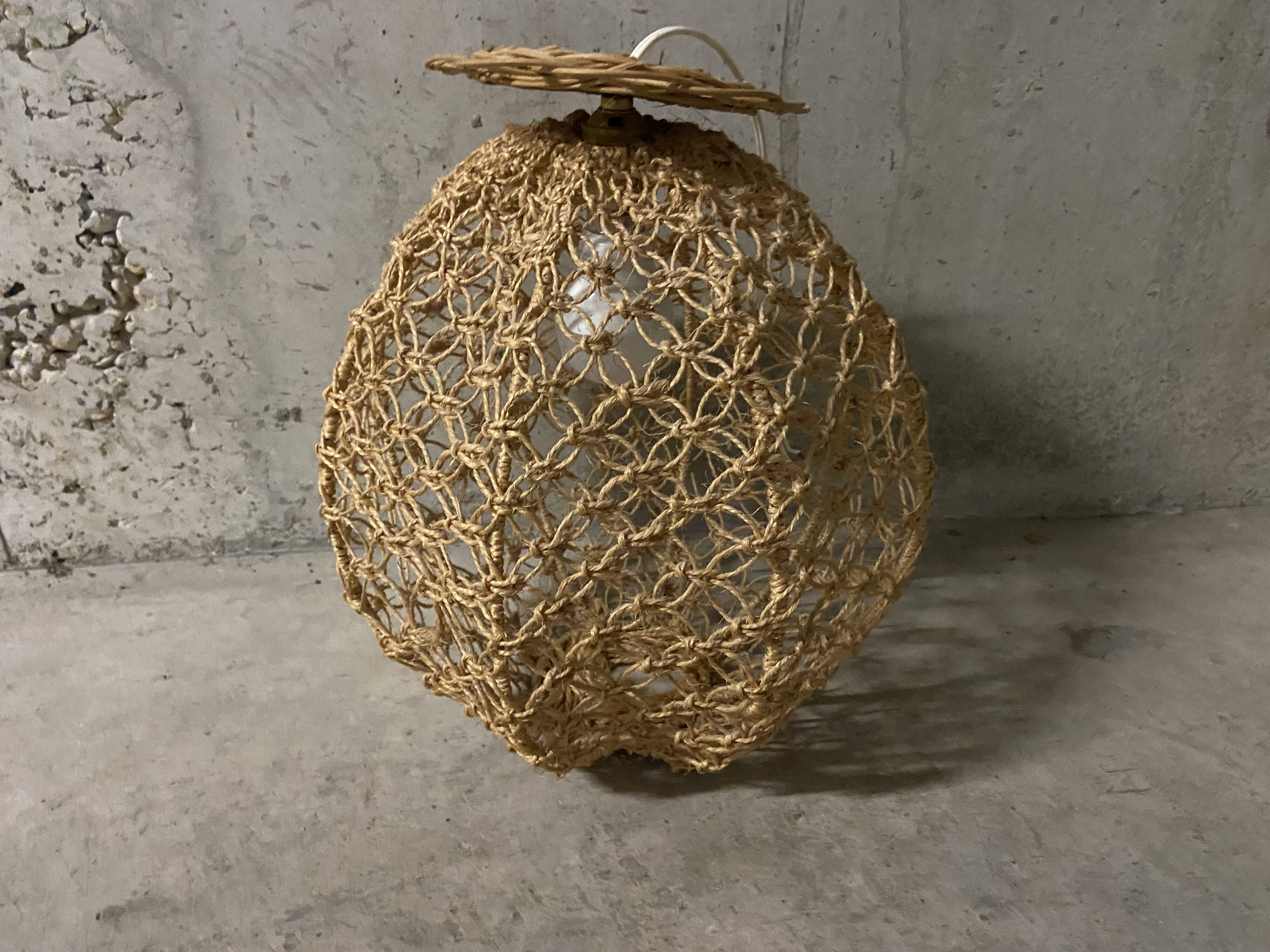 60s rope hanging lamp