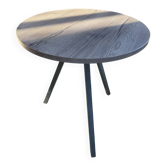Table ronde bois pieds métal
