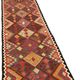 Turkish Handwoven Vintage Herki Kilim 80 cm x 400 cm