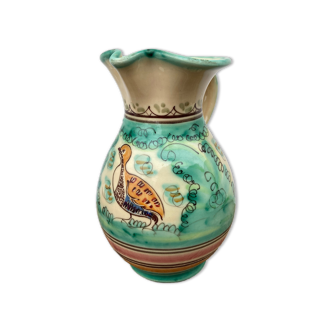 Spanish glazed ceramic bird pitcher Puente del Arzobispo Toledo España