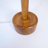 Mid-century solid teak table lamp from the 1960s Sweden.