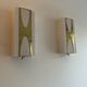 Pair of Loewy wall lights for Hilton, brass and Perspex, France 1965