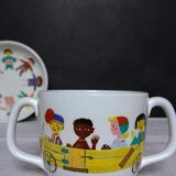 Children's dishes or birth gift Plate and bowl Utan gränser gustavsberg vintage design scan