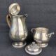 Christofle Gallia Silver Plated Coffee Pot & Sugar Bowl: Art Nouveau Regenc