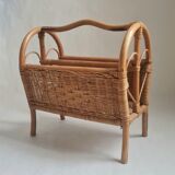 Rattan magazine holder