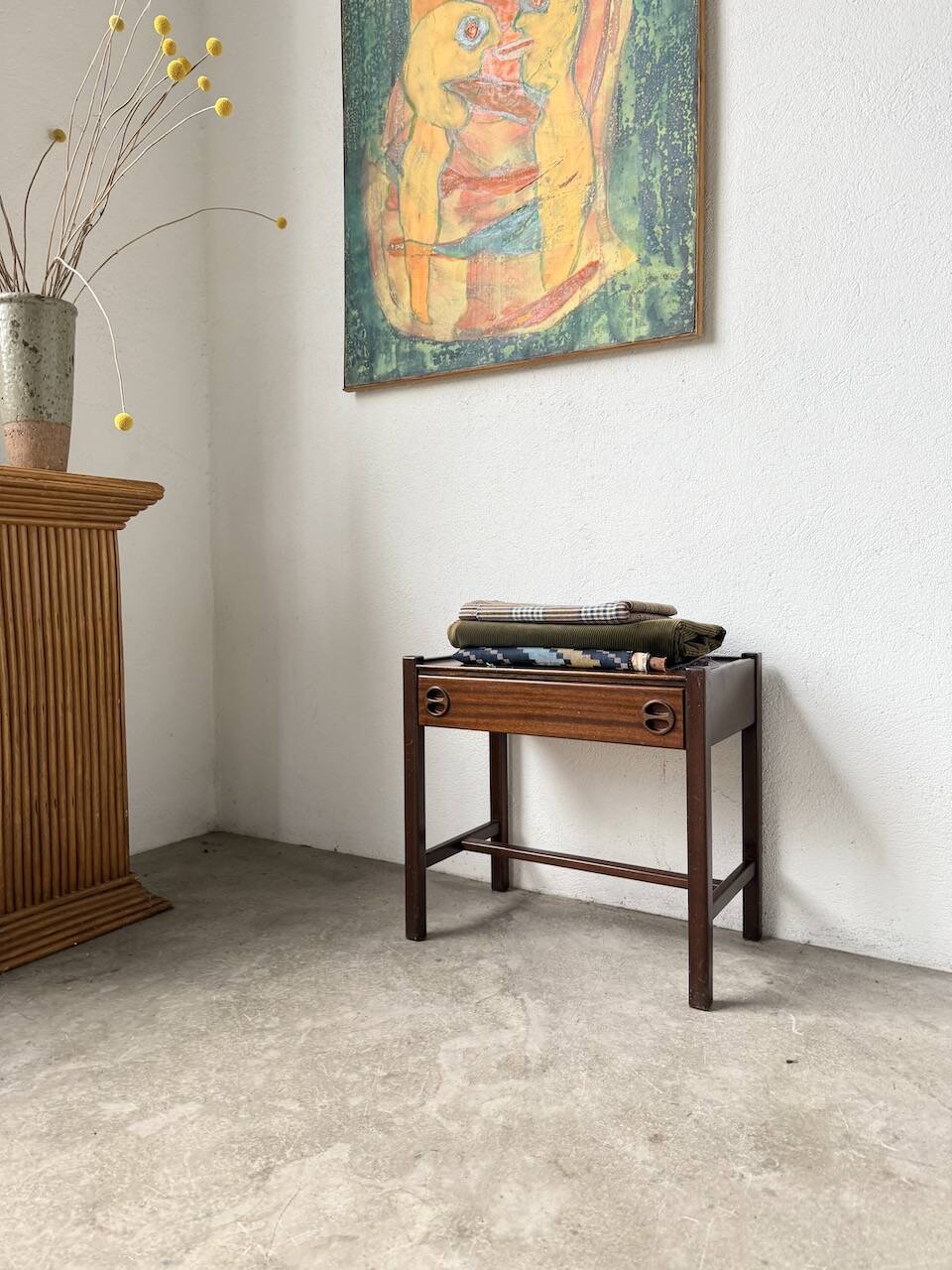 Jacques Hauville bedside table Roche Bobois mahogany