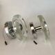 Pair of Mid-Century Wall Sconces in Glass and Chrome