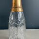 Bouteille flacon en verre ciselé et cuivre
