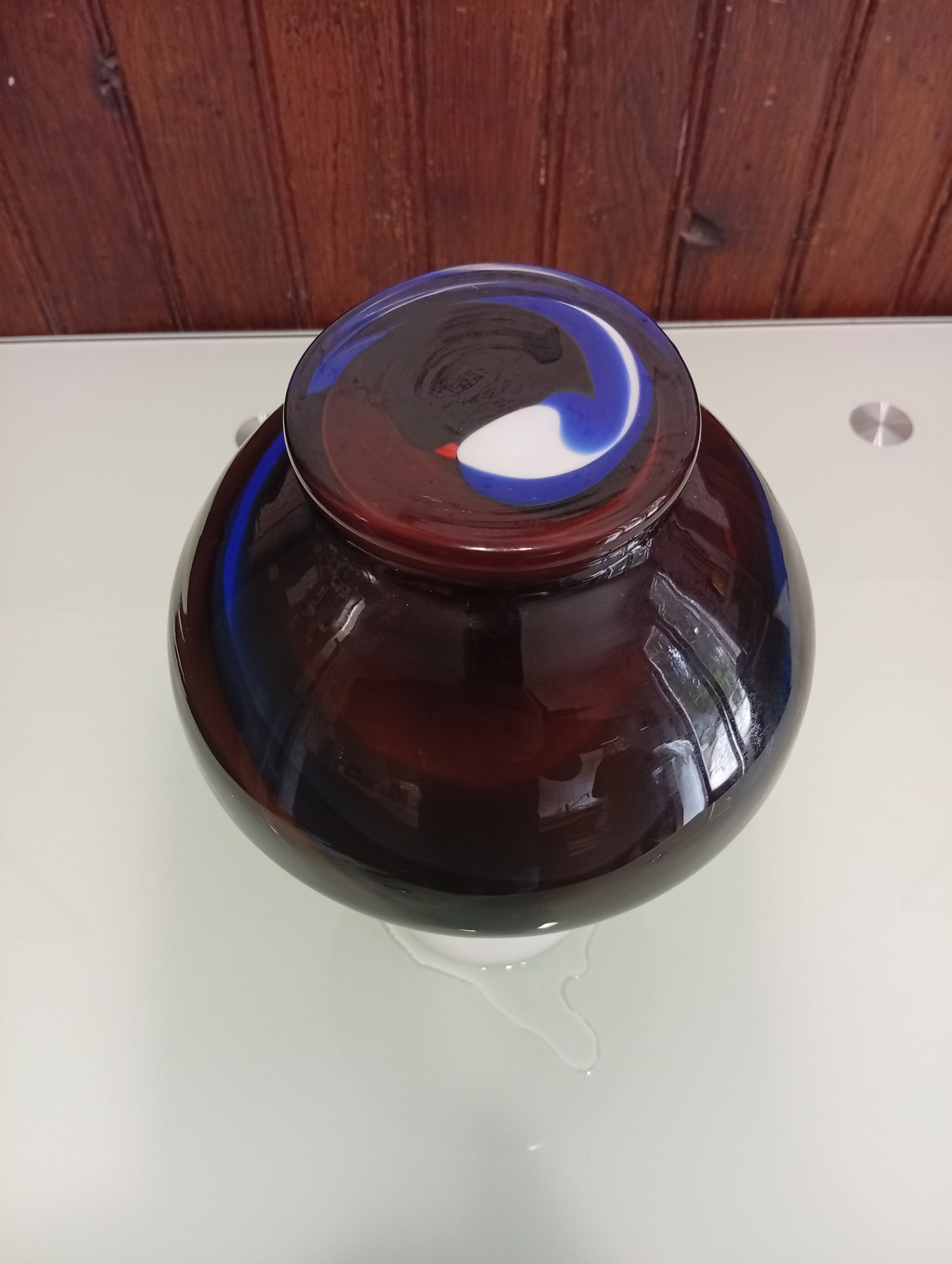 Vintage Opaline Glass Vase