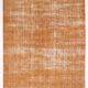 Tapis Vintage Orange Ocre Patiné, Style Bohème Chic