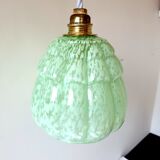 Balladeuse lamp glass of clichy green year 1940