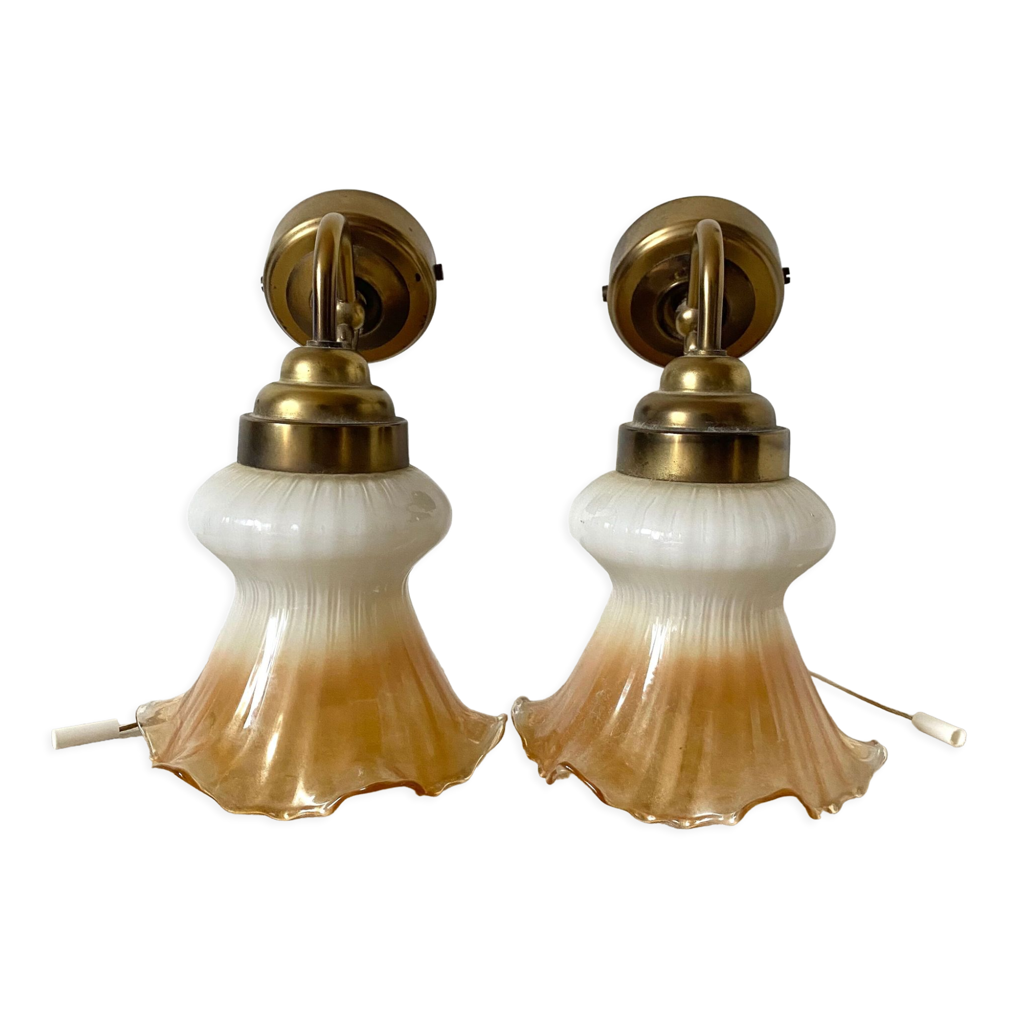 Pair of tulip sconces