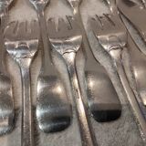5 fish cutlery sets 11p silver plated metal goldsmith Europfelix uni-flat