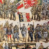 Set of 2 lithographs engravings on the First World War of 1928