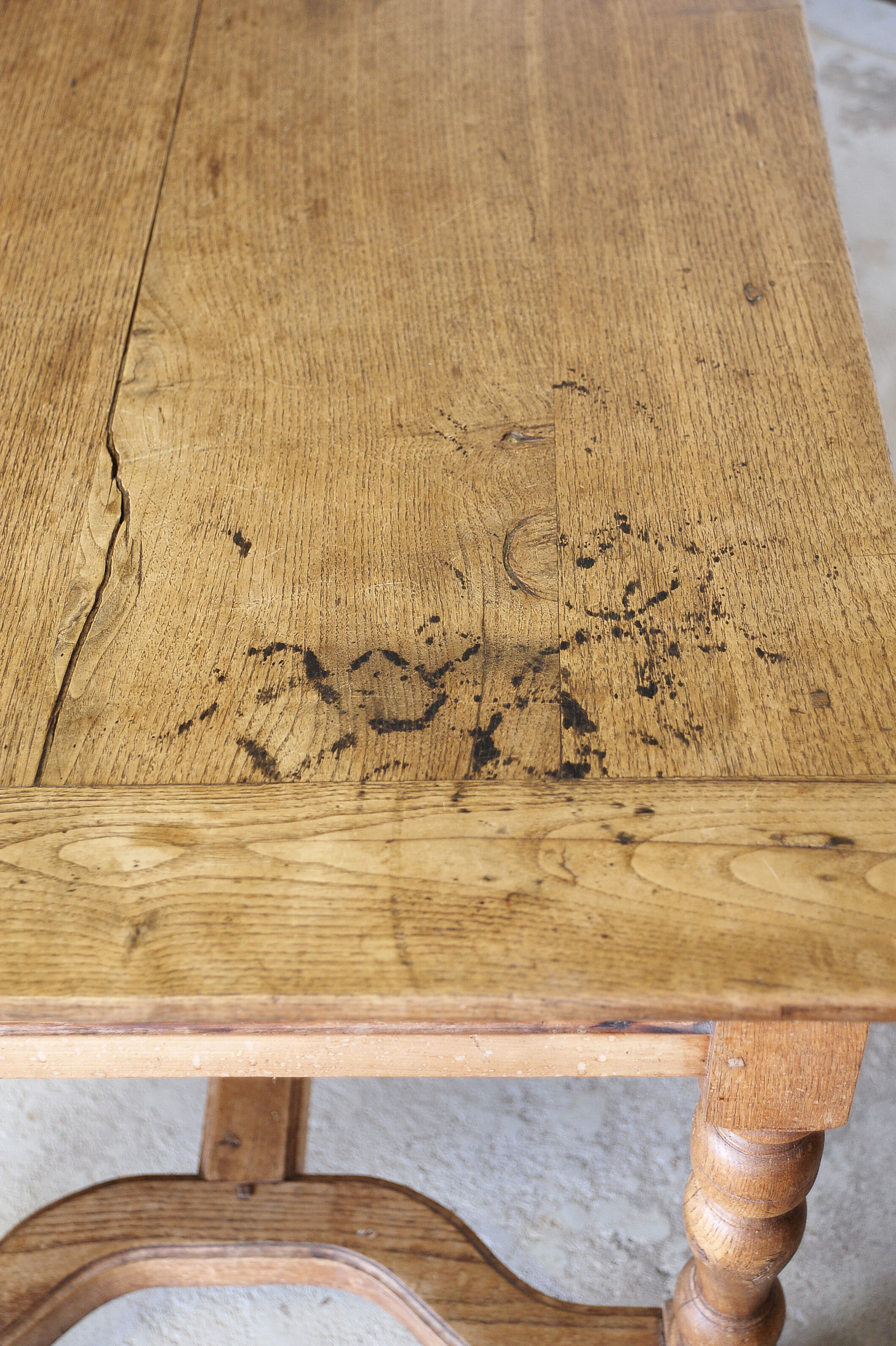 Natural wooden farm table - XIXth century