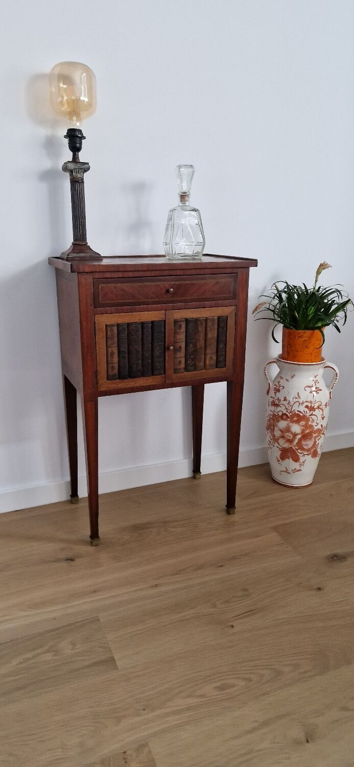 Directory style marquetry side table